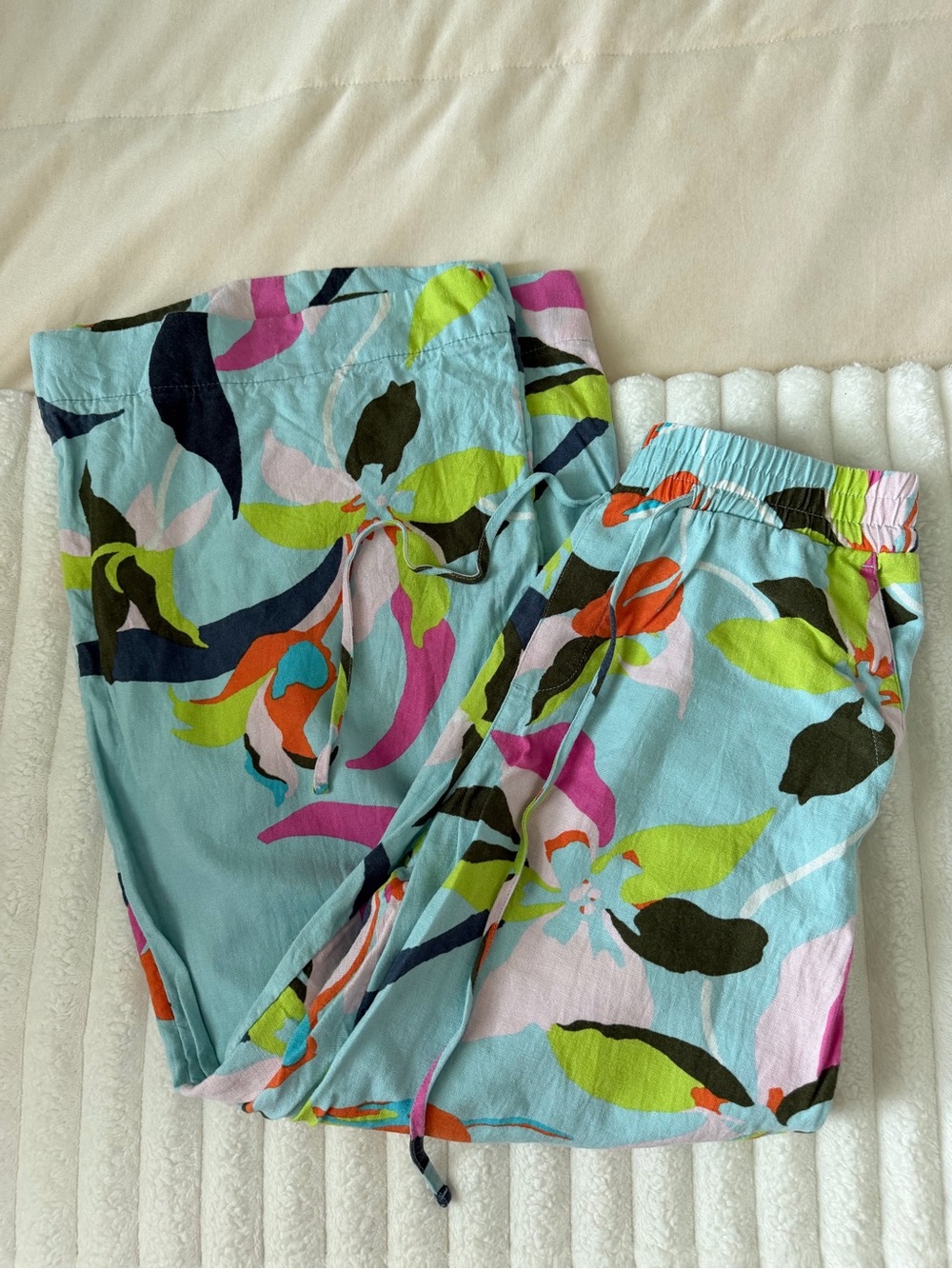 A New Day Lightweight Floral Print Drawstring Pants